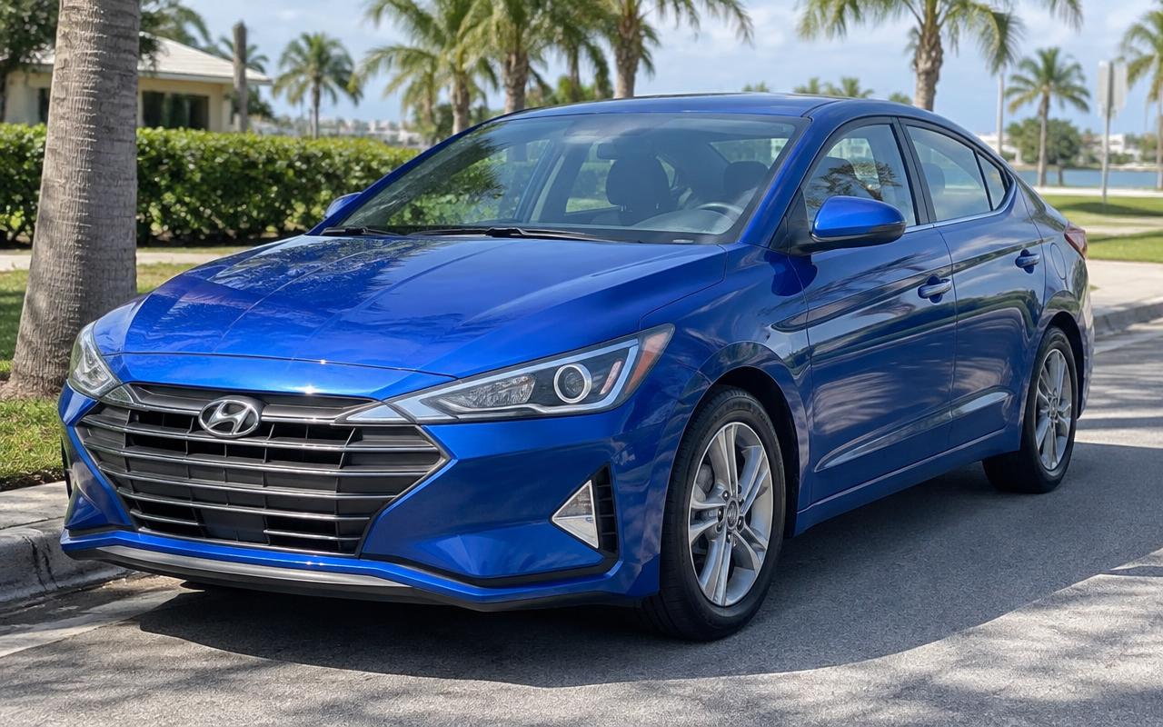 Blue Hyundai Elantra