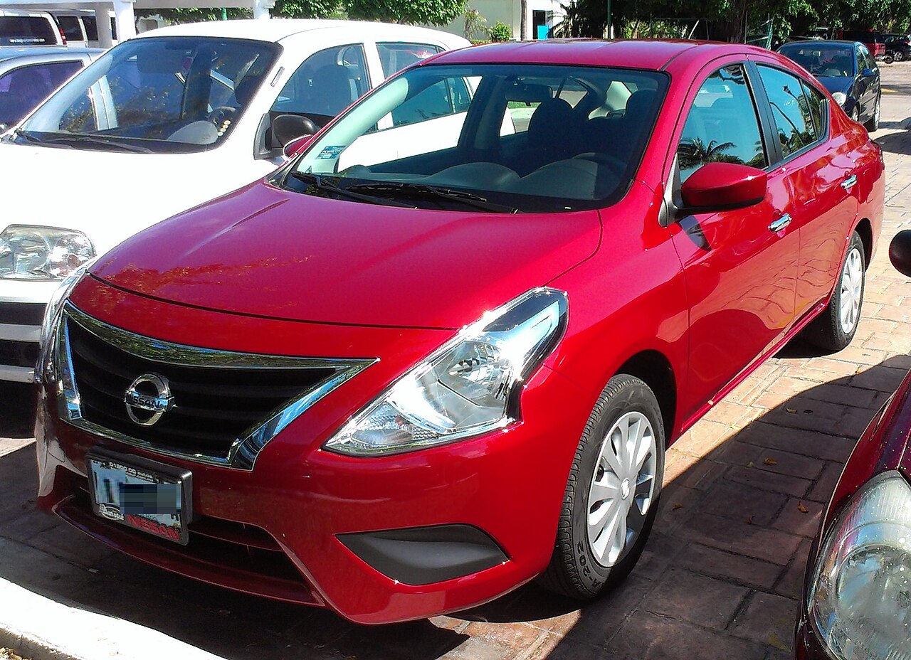 Red Nissan Versa