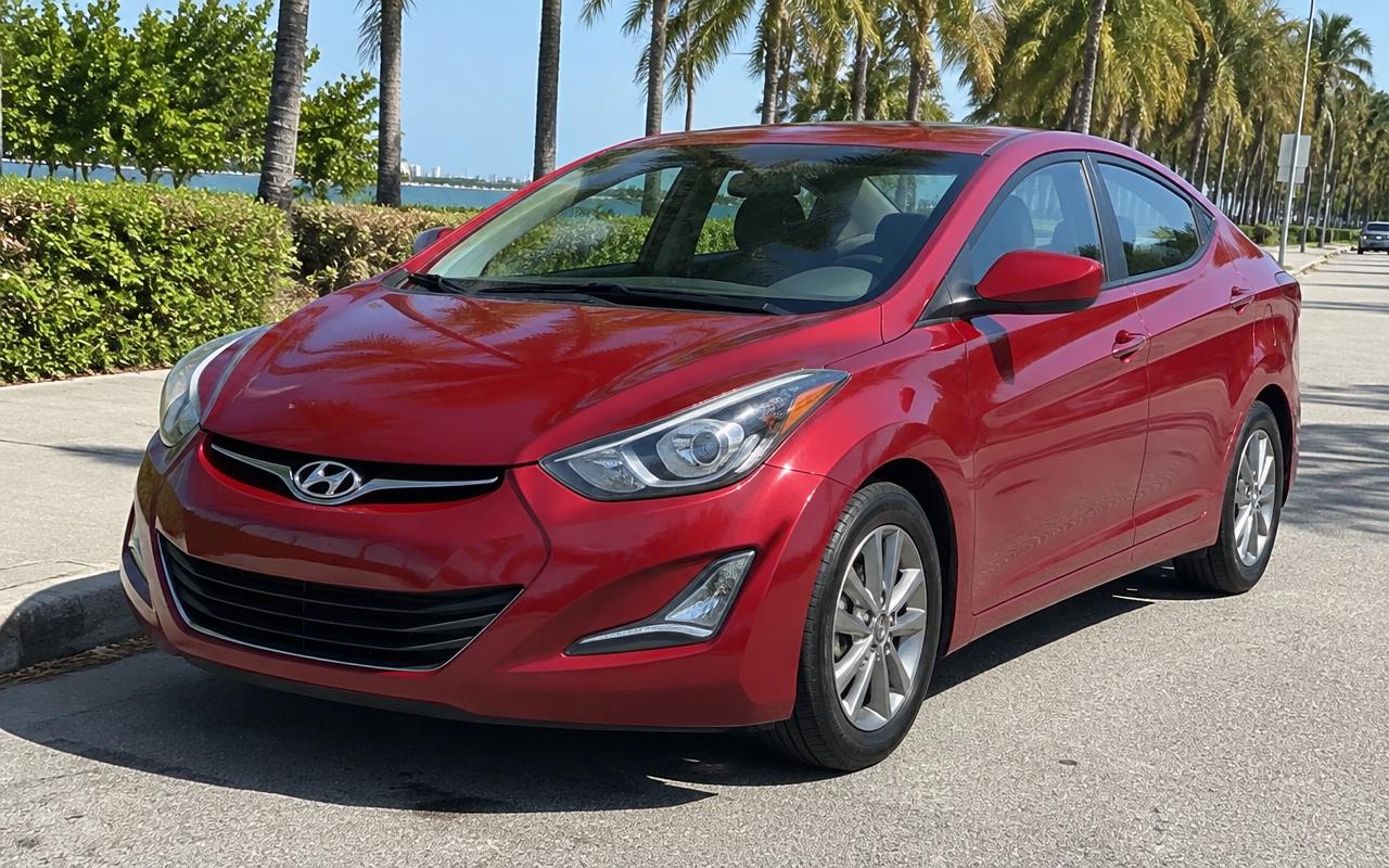 Red Hyundai Elantra